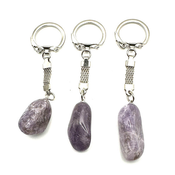 Amethyst Lavendel Malawi Schlüsselanhänger Naturstein ca. 10 cm 1 Stück, , Stein der Könige und Bischöfe