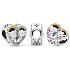 Charms Sterling Silber 925 Disney König der Löwen - Simba und Nala, Perle für Armband
