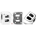 Charme Sterling Silber 925 Alphabet Buchstabe B, Perle für Armband