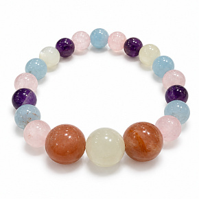 Armband mit Geschichte – Du fehlst mir, natürliche Mineralien, Kugel 8 mm / Handgelenk 14–15 cm Armband mit Geschichte – Du fehlst mir, natürliche Mineralien, Kugel 8 mm / Handgelenk 14–15 cm