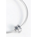 Sterling Silber 925 Wise Owl, Perle auf Armband Tier
