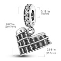 Sterling Silber 925 Rom Kolosseum, Reise-Armband-Anhänger