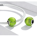 Charme Sterling Silber 925 Tennisball, Perle am Armband Sport