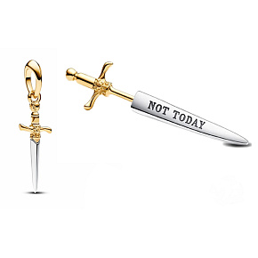 Charm Sterling Silber 925 Game of Thrones Arya Stark Schwert Nadel, Armband Anhänger, Film