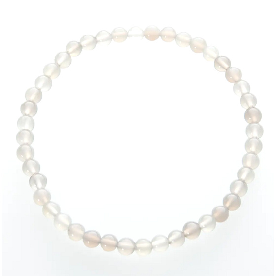 Achat grau Armband elastisch Naturstein, Kugel 4 mm / 19 cm
