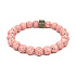 Lava rosa mit königlichem Mantra Om, Armband elastisch Naturstein, Kugel 8 mm / 16-17 cm, geboren von den vier Elementen