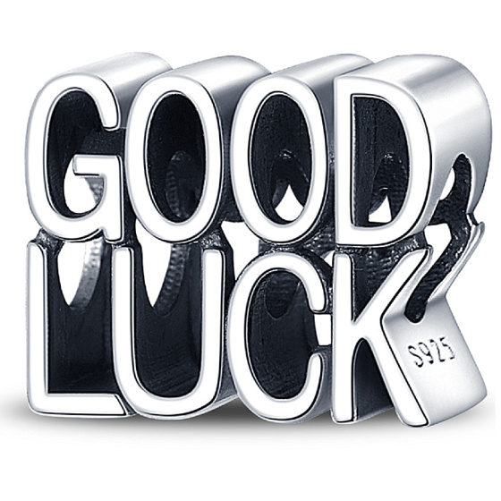 Sterling Silber 925 Good Luck - Glücksperle auf Armband Symbol