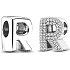 Sterling Silber 925 Alphabet Buchstabe R, Perle für Armband