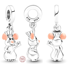 Charms Sterling Silber 925 Disney Remy Ratte, Armband Anhänger