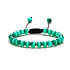Katzenauge grün Armband Naturstein handgestrickt, verstellbare Größe, Kugel 6 mm