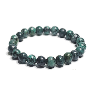 Jade Afrika Armband elastisch Naturstein, Kugel 8 mm / 16 - 17 cm