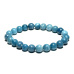 Larimar Armband elastisch Naturstein, Kugel 8 mm / 16-17 cm, Stein der mythischen Atlantis