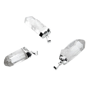 Kristallspike in Metall Anhänger Naturstein 3,5 - 4,5 cm 1 Stück, Steinchen Kristallspike in Metall Anhänger Naturstein 3,5 - 4,5 cm 1 Stück, Steinchen