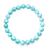 Larimar-Armband elastischer Naturstein, Kugel 7 mm / 16 - 17 cm, Stein des mythischen Atlantis