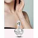 Sterling Silber 925 You never know what you're going to get - herzförmige Pralinenschachtel, Bonbondose, aufklappbarer Geburtstagsarmband-Anhänger