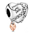 Sterling Silber 925 Herz mit Kette Keep me safe, Perle für Armband Liebe