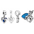 Charm Sterling Silber 925 Disney Lady and Tramp, Anhänger für das Armband