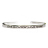 Edelstahlarmband silber mit Gravur Liebe ist geduldig..., offene Manschette, 4 mm
