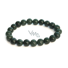 Nefrit Barmský náramek elastický z přírodního kamene, kulička 9 mm / 16 - 17cm, kámen klidu Nefrit Barmský náramek elastický z přírodního kamene, kulička 9 mm / 16 - 17cm, kámen klidu
