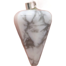 Magnesit / Howlit weißes Pendel Naturstein 2,2 cm, Reinigungsstein Magnesit / Howlit weißes Pendel Naturstein 2,2 cm, Reinigungsstein