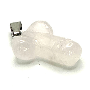 Kristall Penis Glücksbringer, Anhänger Naturstein handgeschliffen ca. 11 x 22 mm, Natursteine