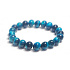 Tigerauge blau Armband elastisch Naturstein, Kugel 8 mm / 16-17 cm, Stein der Sonne und Erde, bringt Glück und Reichtum