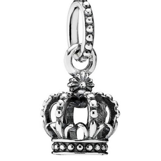 Sterling Silber 925 Royal Crown - Edler Glanz, Anhänger für Armband Symbol