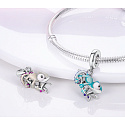Charms Sterling Silber 925 Thermo - Chamäleon, farbwechselndes Tier, Armband-Anhänger