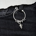 Charm Sterling Silber 925 Sternzeichen Widder Glitzernd, Perle für Armband
