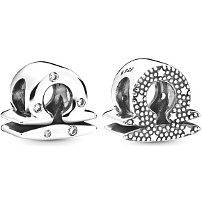 Charm Sterling Silber 925 Tierkreiszeichen der Waage, Perle für Armband