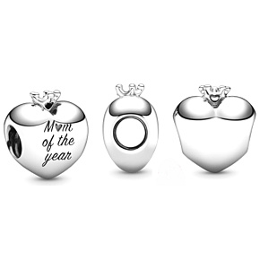 Charme Sterling Silber 925 Herz Mama des Jahres, Perle auf Armband Familie