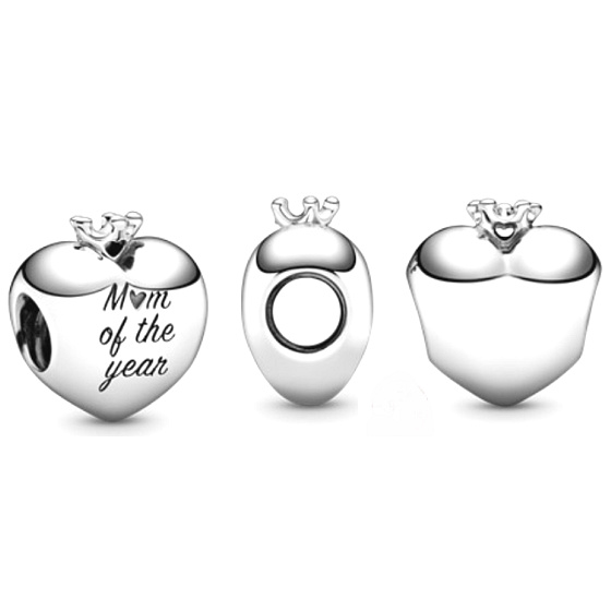 Charme Sterling Silber 925 Herz Mama des Jahres, Perle auf Armband Familie