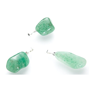 Avanturin Trommel-Anhänger Naturstein M, Stein des Glücks und des Wohlstandes