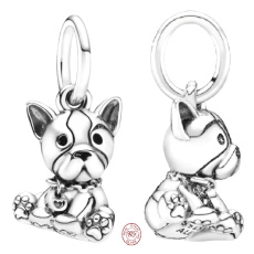 Charm Sterlingsilber 925 Hund - Französische Bulldogge, Anhänger für Armband Tier