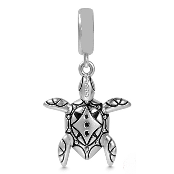 Charms Sterling Silber 925 Meeresschildkröte, Tierarmband Anhänger