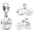 Sterling Silber 925 Sisters - Du kannst sie nicht immer sehen, aber sie ist immer da, 2in1 Familienarmband-Anhänger