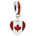 Charm Sterling Silber 925 Kanadisches Herz Flagge - Ich liebe Kanada, Reise-Armband-Charm