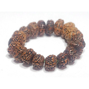 Rudraksha Bodhi Nerpal Armband elastisch natürlichen Samen Perle 1 cm / 20 cm