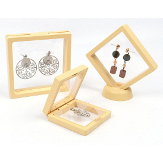 3D-Universal-Kunststoffrahmen mit Folie, holzfarben 9 x 9 cm