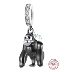 Charms Sterling Silber 925 Gorilla, Tierarmband-Anhänger Charms Sterling Silber 925 Gorilla, Tierarmband-Anhänger