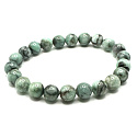 Smaragd-Armband elastisch Naturstein, Kugel 8 mm / 16 - 17 cm, königlicher Stein