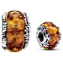 Charme Sterling Silber 925 Disney König der Löwen - orange Murano Glasperle auf Armband Film