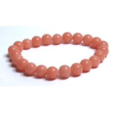 Jade Luminois Light Phosphoreszierend, gelbes Leuchten im Dunkeln, Armband elastisch Naturstein, Perle 8 mm / 16 - 17 cm