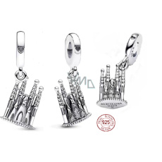 Charm Sterling Silber 925 Barcelona La Sagrada Familia, Reise-Armband-Anhänger Charm Sterling Silber 925 Barcelona La Sagrada Familia, Reise-Armband-Anhänger