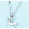 Charm Sterlingsilber 925 Hund - Dackel, Anhänger für Armband Tier