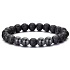 Lava und Larvikit – Armband aus Natursteinen 18,5 cm | Ruhe, Intuition, Vitalität und neue Möglichkeiten