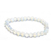 Opalit Armband elastisch, Kunststeinkugel 6 mm / 16 - 17 cm, Wunsch- und Hoffnungsstein