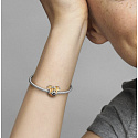 Charme Sterling Silber 925 Disney Mickey Mouse Kürbis geformt Perle auf Halloween Armband