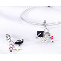 Sterling Silber 925 Graduation - Du hast es geschafft! 3in1 Graduate Armband mit Anhänger