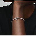 Sterling Silber 925 Alphabet Buchstabe V, Perle für Armband